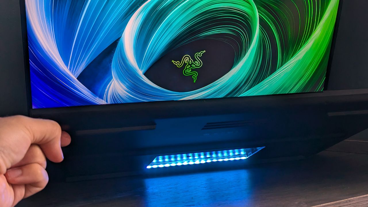 Razer Blade 18 (2025) on with RGB activated
