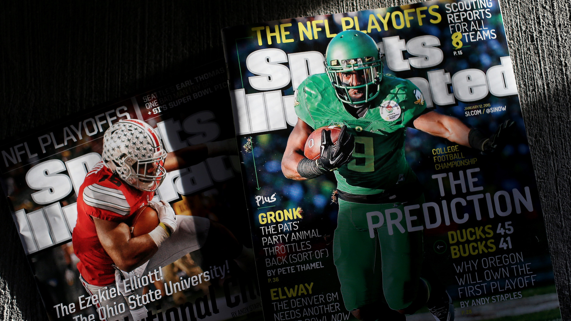 Covers of Sports Illustrated magazines