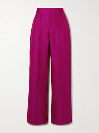 Yoshi Crepe Wide-Leg Pants