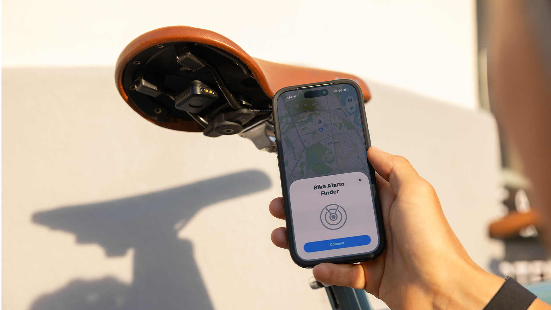 images of the Quadlock alarm and bike finder