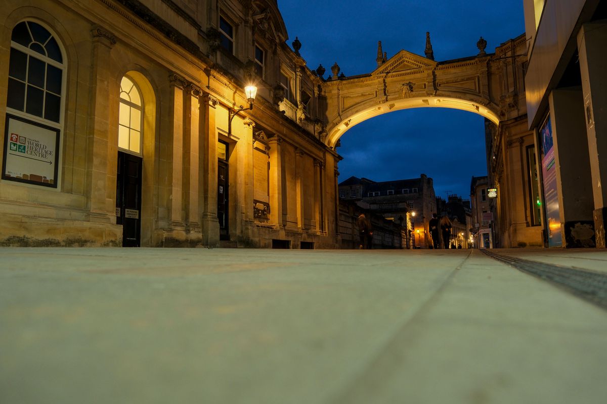 Example image of a city street taken with the camera