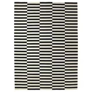 IKEA STOCKHOLM black and white striped rectangular rug