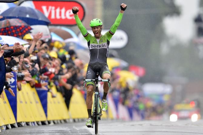 Lars Boom (Team Belkin) wins stage 5 of the Tour de France