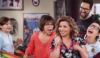 One Day At A Time Rita Moreno laughing with her sitcom family
