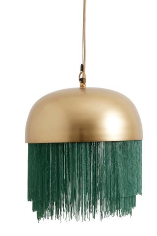 FRINGED HANGING LAMP, £175, OUT THERE INTERIORS