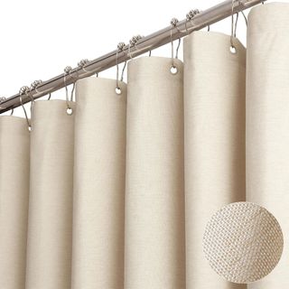 linen effect shower curtain