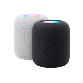 HomePod in white and black