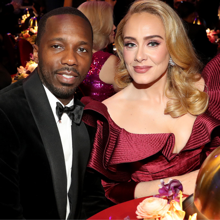 Rich Paul and Adele attend the 65th GRAMMY Awards at Crypto.com Arena on February 05, 2023 in Los Angeles, California.