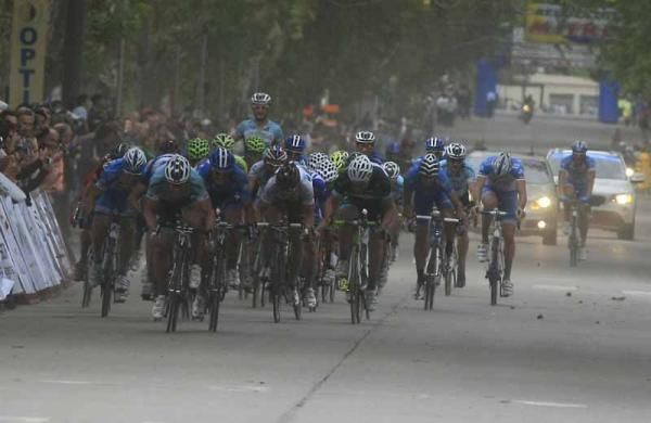 Stage 1at the Tour de San Luis ended with a tight sprint finish
