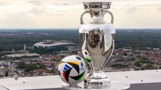 Euro 2024 fixtures and results – full schedule, dates and UK TV channels How to watch Euro 2024 live streams UEFA EURO 2024 Trophy is displayed at the city high-rise (roof terrace WOW) on May 06, 2024 in Leipzig, Germany. (Photo by Maja Hitij - UEFA/UEFA via Getty Images)