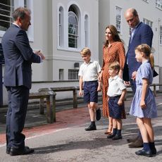 Kate Middleton and Prince William with their children, Prince George, Princess Charlotte, and Prince Louis