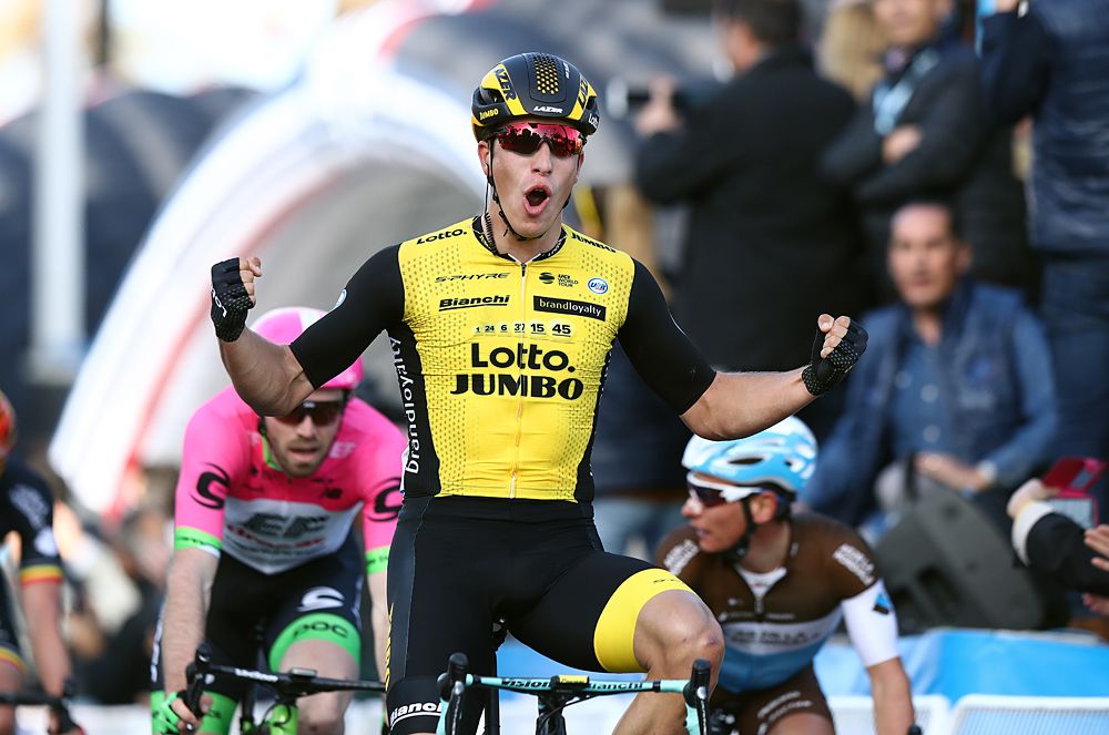 Danny van Poppel (LottoNl-Jumbo) wins the opening stage