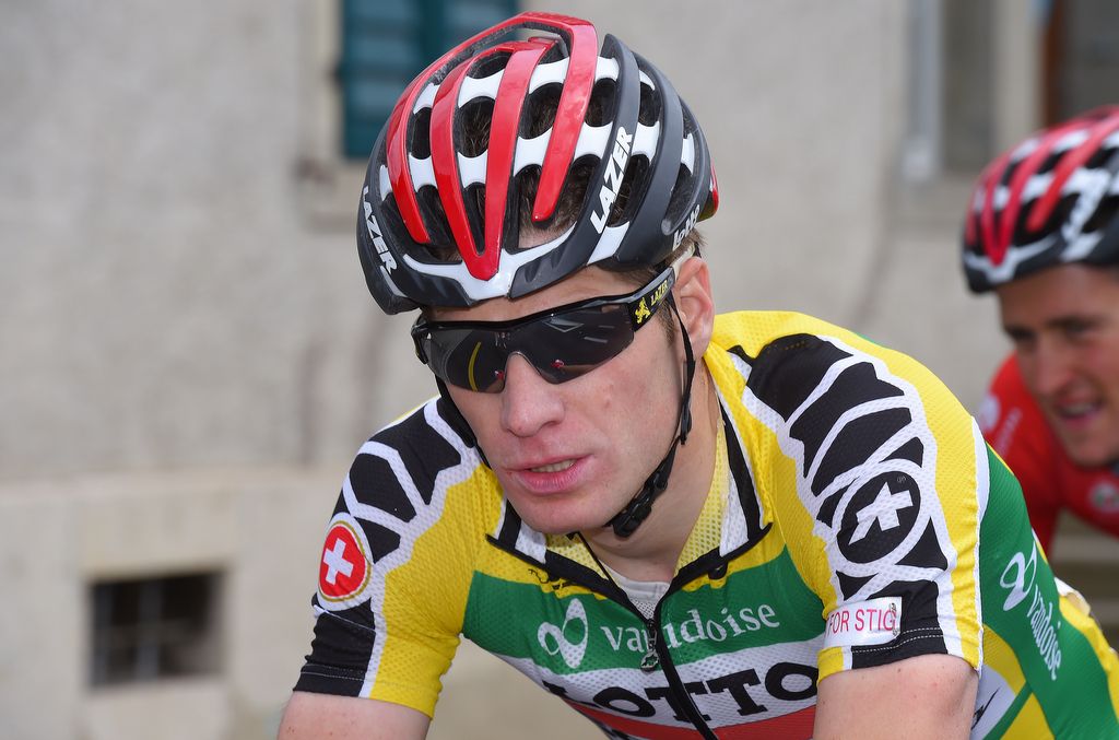 It was a short stay in yellow for Jurgen Roelandts (Lotto Soudal)