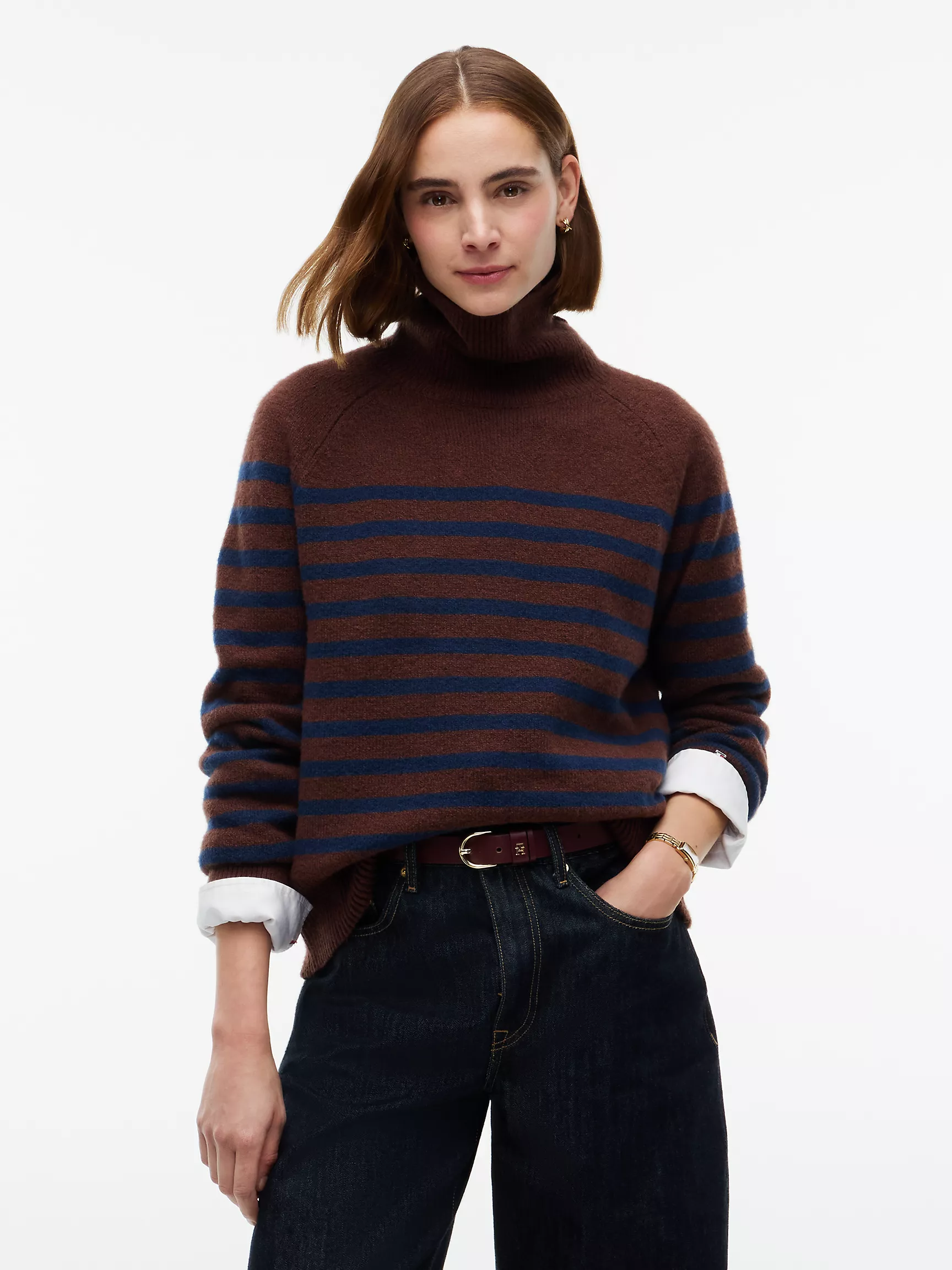 Tommy Hilfiger, Striped Turtleneck Sweater