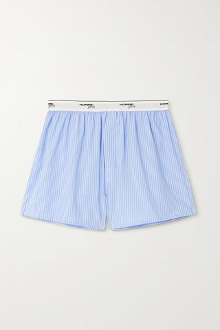 Cotton-Poplin shorts with stripes