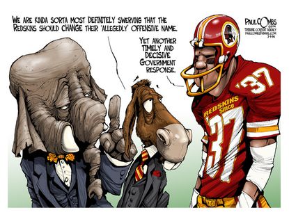 Editorial cartoon Redskins