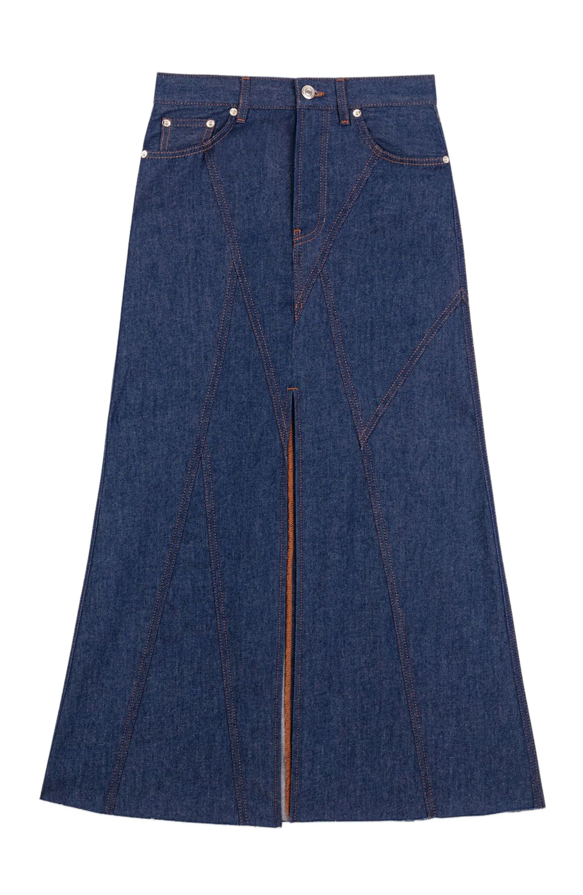 Dark blue long skirt