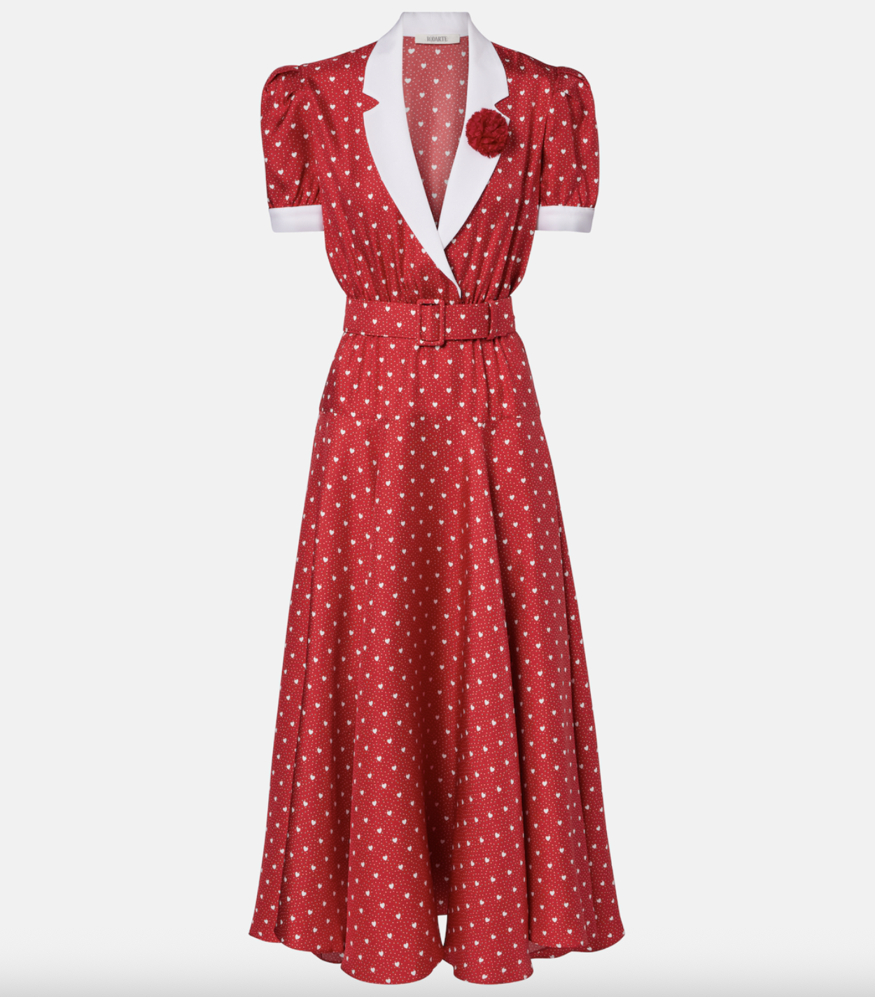 Rodarte Printed Silk Twill Midi Dress
