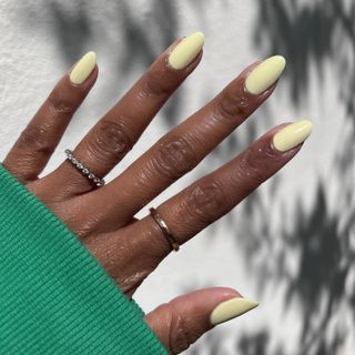 Summer nail colours butter yellow