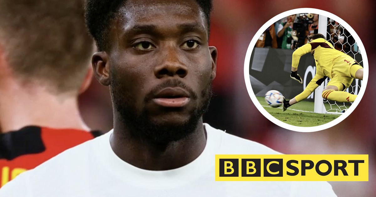 BBC Sport trolling Alphonso Davies? Titanic music played as the Beeb replays Canada&#039;s missed penalty against Belgium