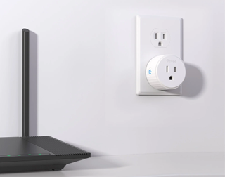 A smart plug in a socket