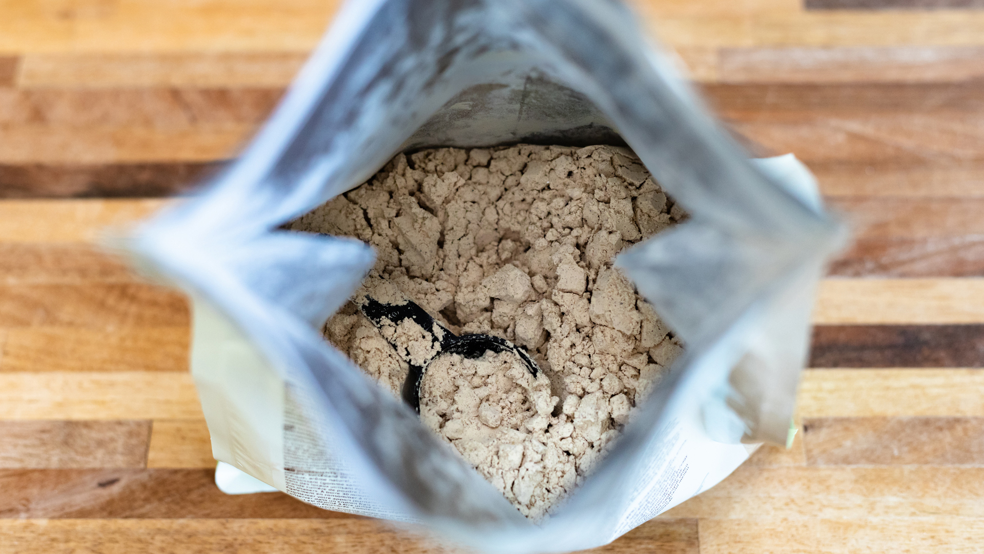 protein powder in a bag
