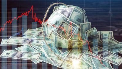 A bomb of American dollars with a burning wick – the financial crisis