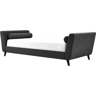 Chelsea Lane Asha Upholstered Linen Daybed, Dark Grey