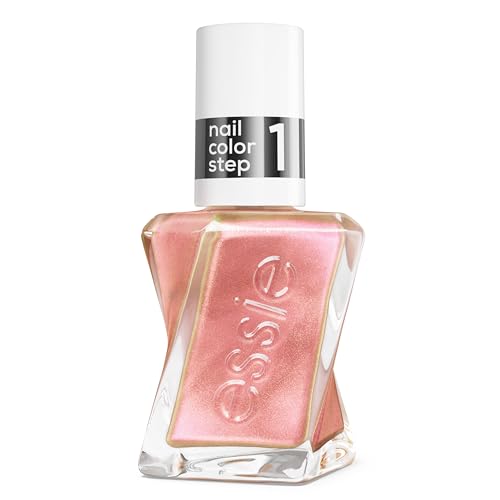 Essie Gel Couture, Long-Lasting Nail Polish, Liquid Diamonds, Gold Pearl Pink Nail Polish, Frost Yourself, 0.46 Fl Oz