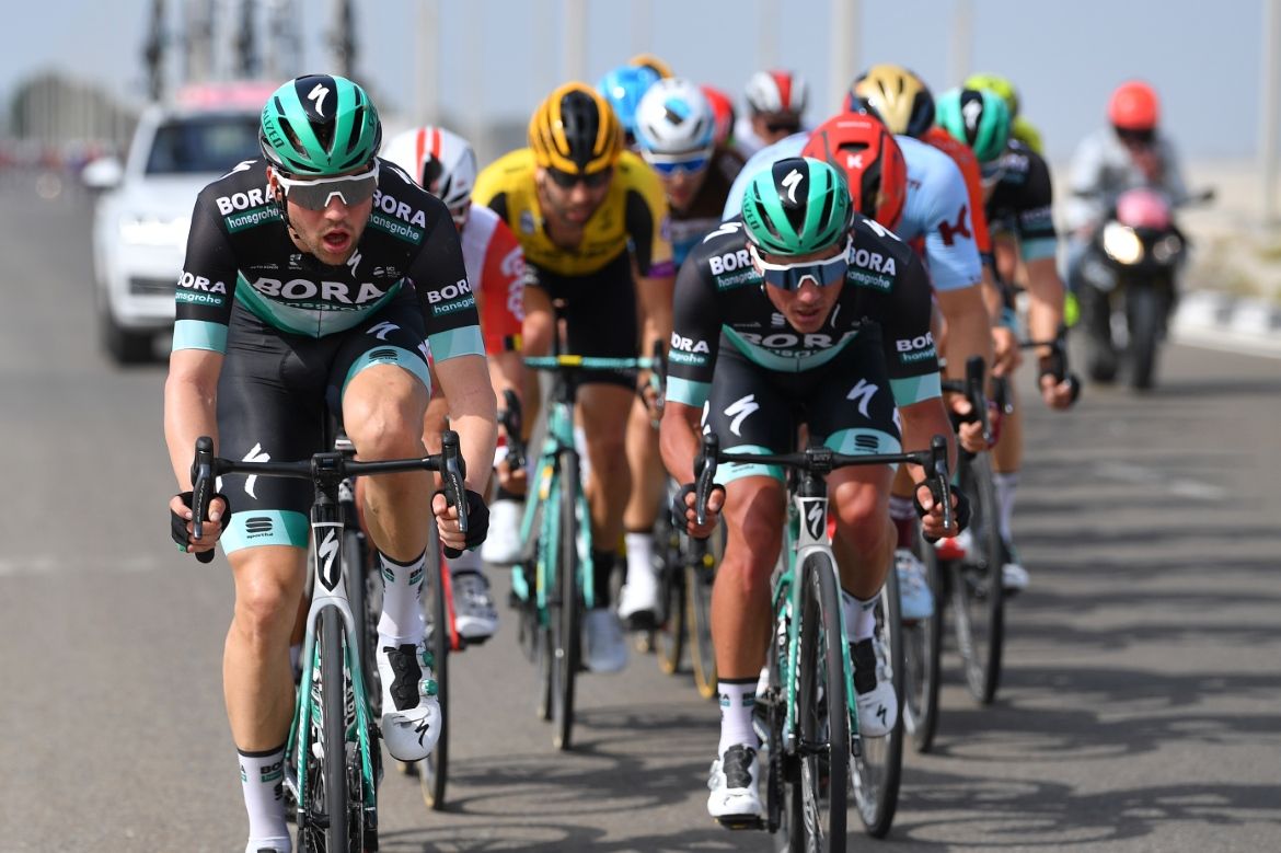 Bora-hansgrohe's Peter Kennaugh was prominent throughout the stage at the head of affairs