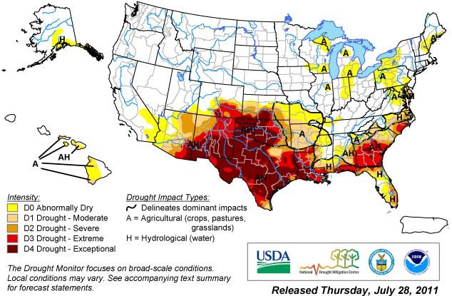 record drought, U.S. drought, drought map, united states drought conditions, texas drought, national drought mitigation center, record-breaking drought