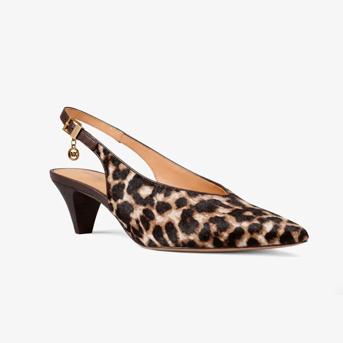 michael kors, Tonya Leopard Print Calf Hair Slingback Pump