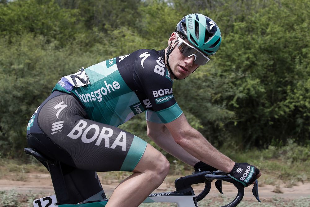 Sam Bennett (Bora-Hansgrohe) in the bunch during Vuelta a San Juan stage 4