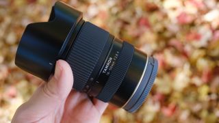 The Tamron 16-50mm f/2.8 A lens photographed outdoors