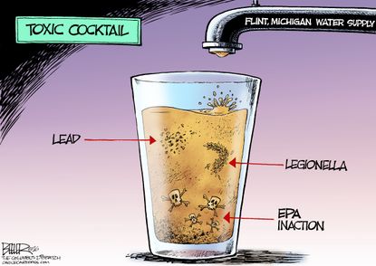 Political Cartoon U.S. Flint Water