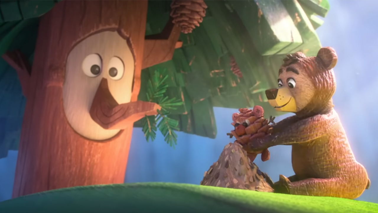 フォーエバーグリーンの子熊のような顔をした木