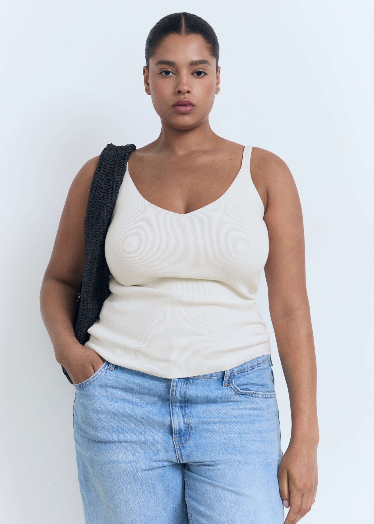 V-Neck Knitted Top - Women | Mango United Kingdom