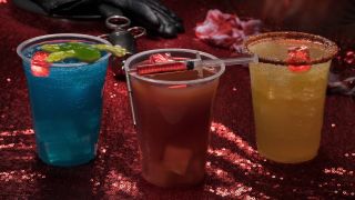 special cocktails at The Weeknd: After Hours Nightmare bar at Universal Studios Hollywood 2022