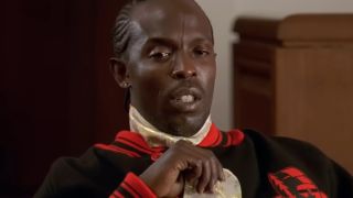 MIchael K. Williams on the stand as Omar in The Wire