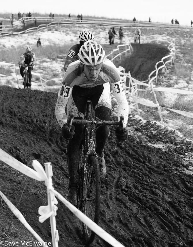 Will Massey (U-Neak) having no problems with the muddy conditions