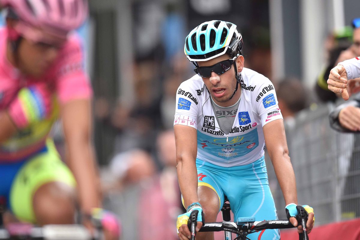 Fabio Aru (Astana) didn't have his best day but didn't lose vast amounts of time