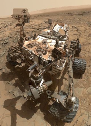This self-portrait of NASA's Curiosity Mars rover shows the vehicle at the Big Sky site, where its drill collected the mission's fifth taste of Mount Sharp.