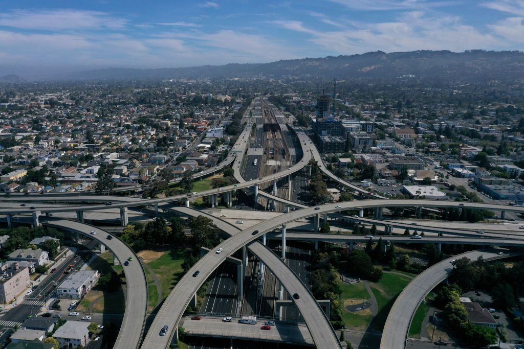 Freeways in Berkeley, California.