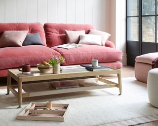 pink Loaf sofa and coffee table