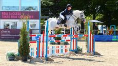 Pictured Aimee Paxton and Las Vegas VI winning the 148cm championship for the third consecutive year at the Royal Highland Show.