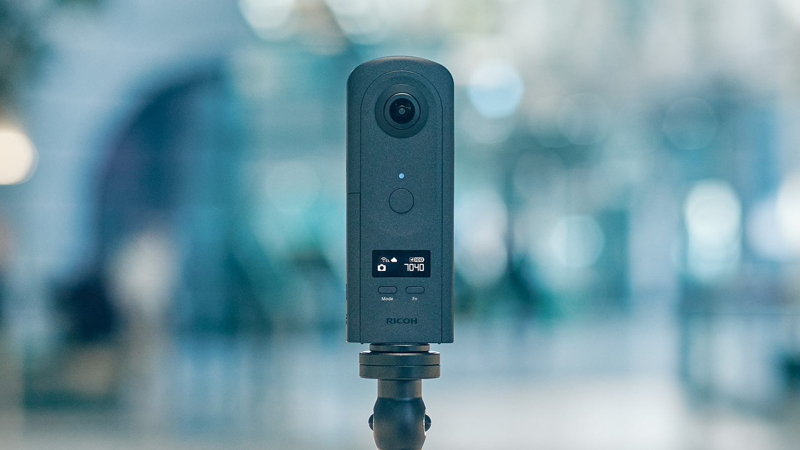 Theta A1 camera on pole