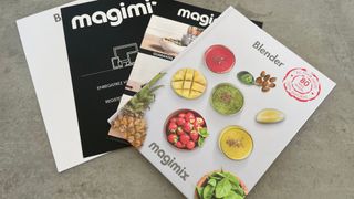 The recipe books and leaflets sent with the Magimix Power Blender 4