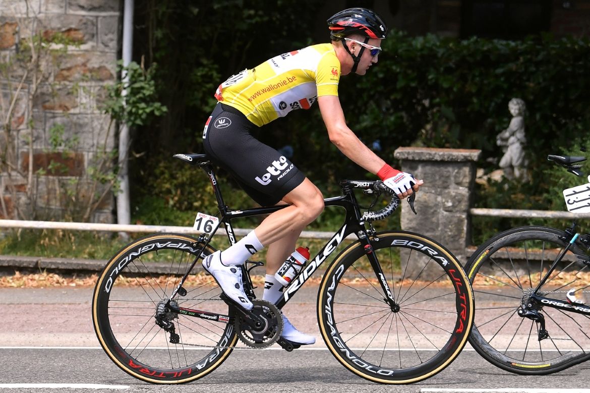 Tim Wellens (Lotto Soudal) in the leader's jersey