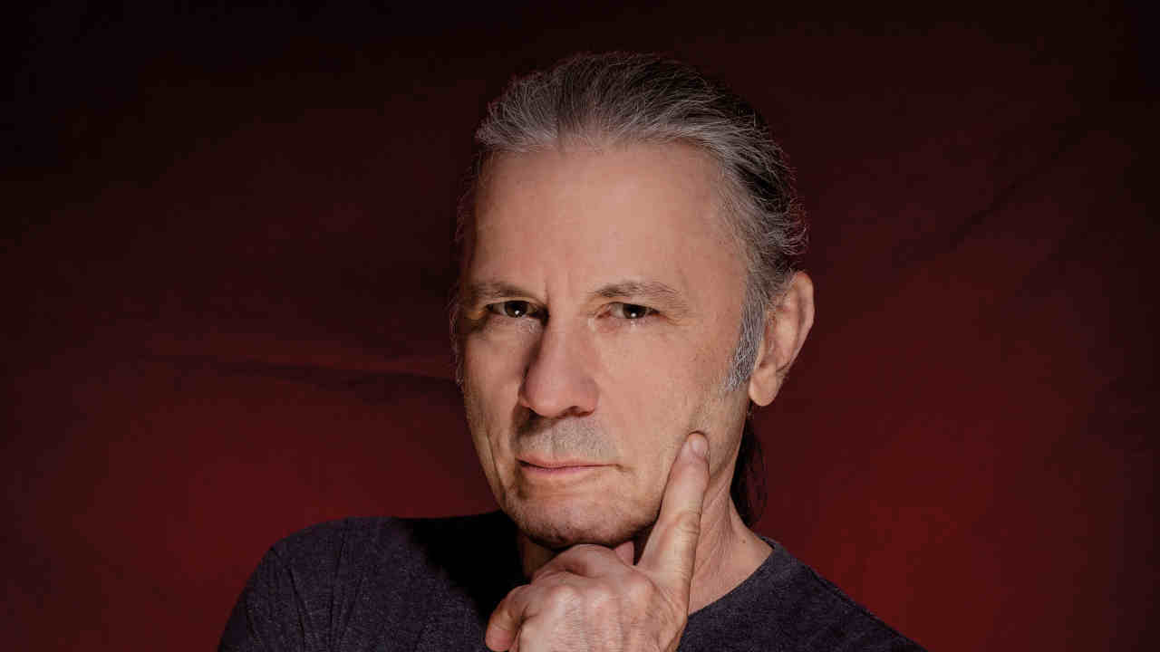 Iron Maiden&amp;rsquo;s Bruce DIckinson posing for a photograph in 2021