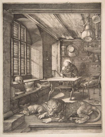 Saint Jerome in His Study, 1514, by Albrecht D&uuml;rer.